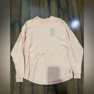 Disney Spirit Jersey Shirt Women's M Peach pink Disneyland Resort Glitter